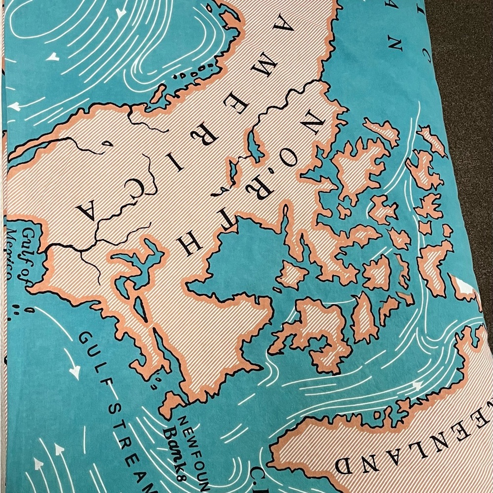 Urban Outfitters 4040 Locust Ocean Currents Map Tapestry